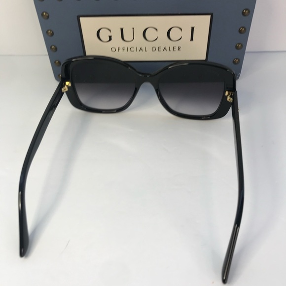 New Authentic Gucci Grey Gradient Square Ladies Sunglasses GG0762S 001 56. - Picture 8 of 12